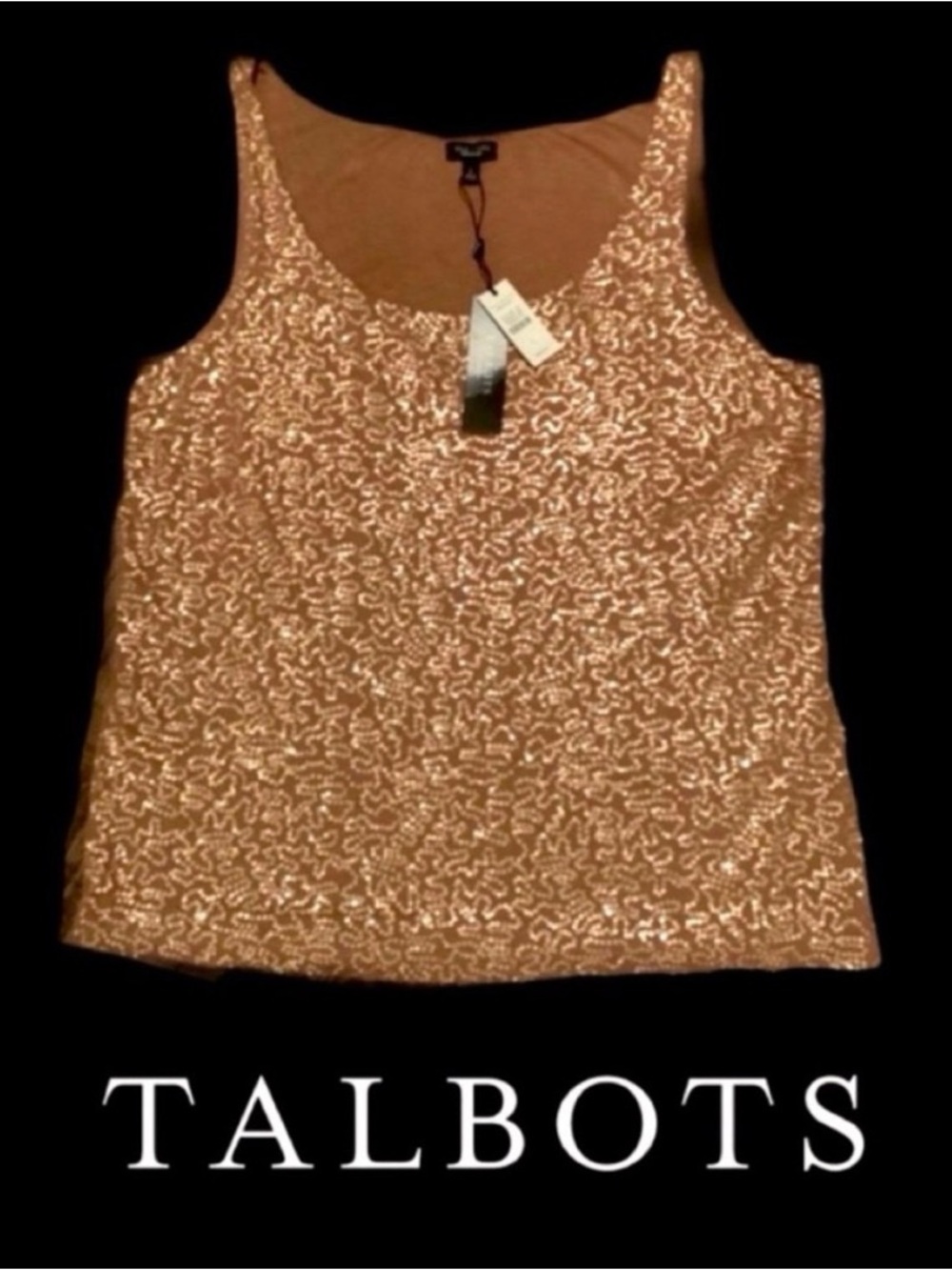 Talbots Bronze Sequin Tank
